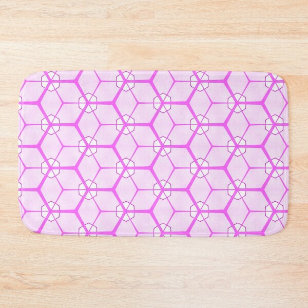 Item preview, Fushia hexagons designed and sold by Bright76.