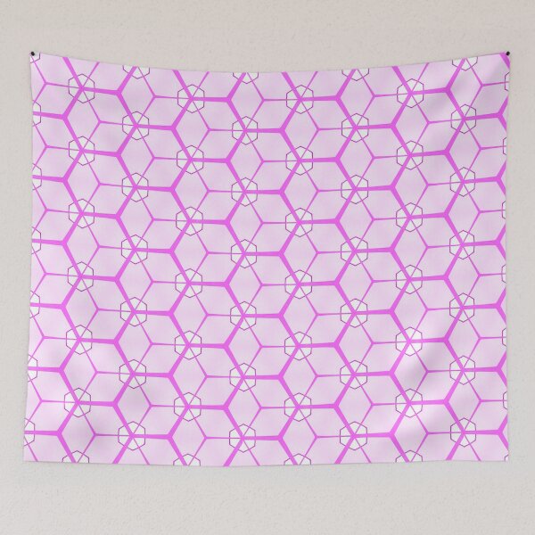 Item preview, Fushia hexagons designed and sold by Bright76.