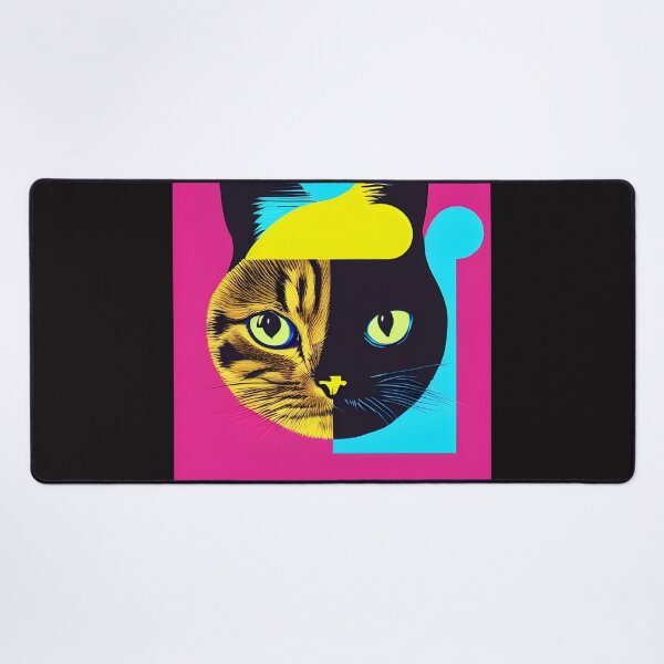 Item preview, Modern multicolor cat design designed and sold by Devin Farinsky.