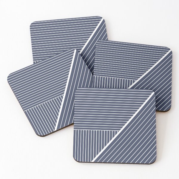 Item preview, Navy Blue Overlap Stripes designed and sold by Sheila Wenzel Ganny.