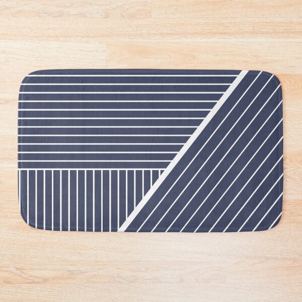 Item preview, Navy Blue Overlap Stripes designed and sold by Sheila Wenzel Ganny.