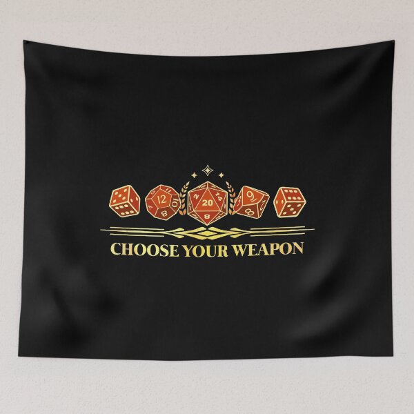 Item preview, Choose Your Weapon D20 RPG Gamer Design designed and sold by D20Tees.
