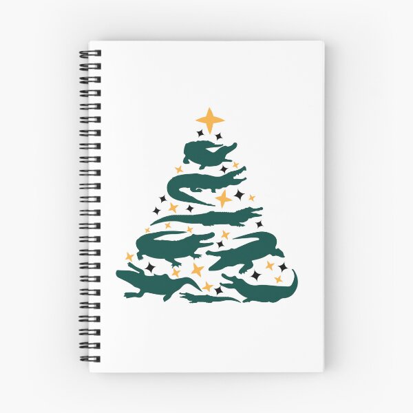 Aperçu de l'œuvre Cadeau drôle d'arbre de Noël d'alligator créée et vendue par BronikowskiART.