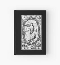 The World Tarot Card - Major Arcana - fortune telling - occult Hardcover Journal