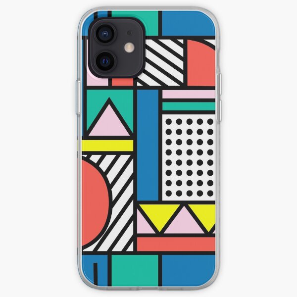 Bloc de couleur de Memphis Coque souple iPhone