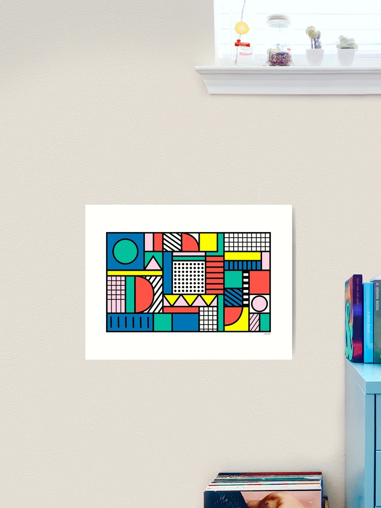 Memphis Color Block Poster by Polita