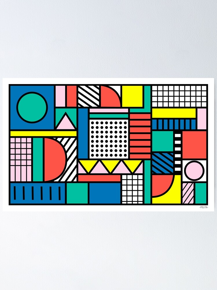 Memphis Color Block | Poster