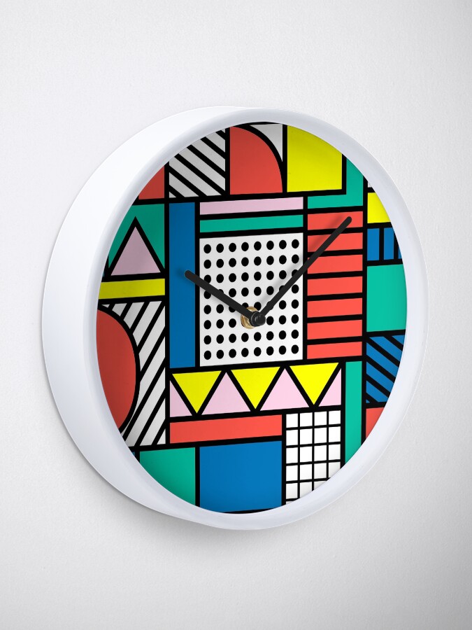 80s ポストモダン CITIZEN　デスククロック　Memphisデザイン Memphis Milano - Table Clock - Pop Art - Quartz - 1980s