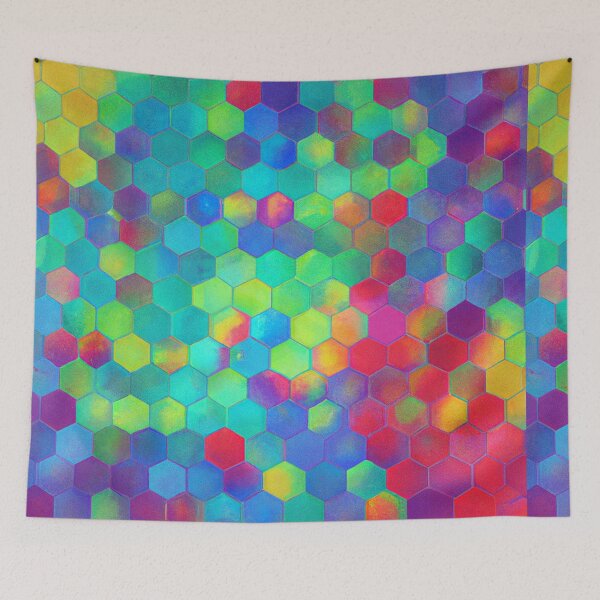 Item preview, Colorful Hexagons designed and sold by Zestpond.