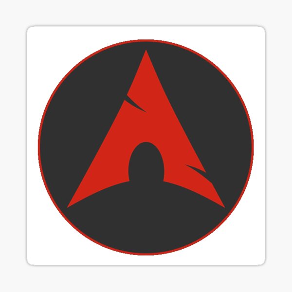 Archlinux Red Sticker For Sale By Cackbone Redbubble