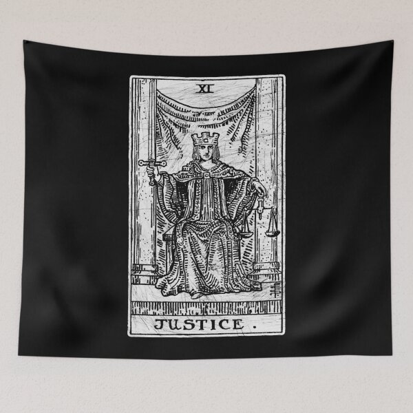Item preview, Justice Tarot Card - Major Arcana - Fortune Telling - Occult designed and sold by createdezign.