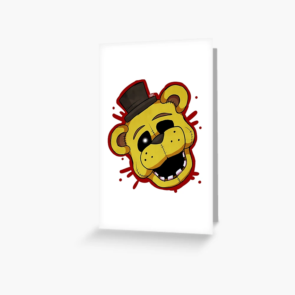 FNAF Golden Freddy Fredbear It's Me Greeting Card for Sale by Bitw1se