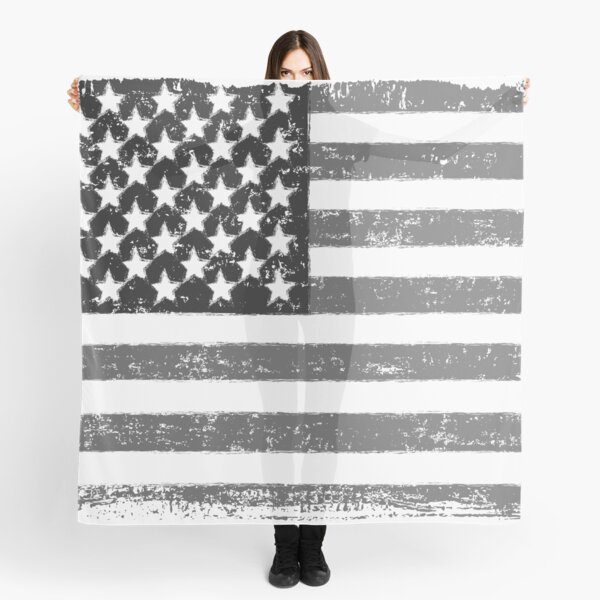 Item preview, American Flag - Black And White USA Vintage Retro Style designed and sold by SayAhh.