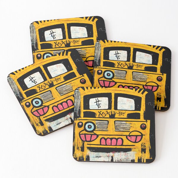 Item preview, Happy happy graffiti school bus designed and sold by PinkandSalty.