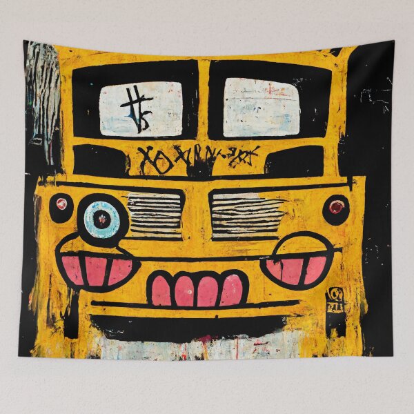 Item preview, Happy happy graffiti school bus designed and sold by PinkandSalty.