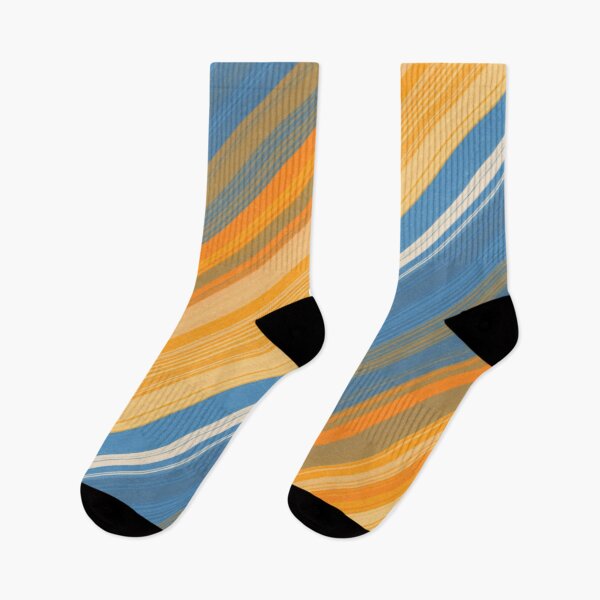 Item preview, Colorful Orange Yellow Blue Tones Abstract Diagonal Stripes designed and sold by Zeph1.