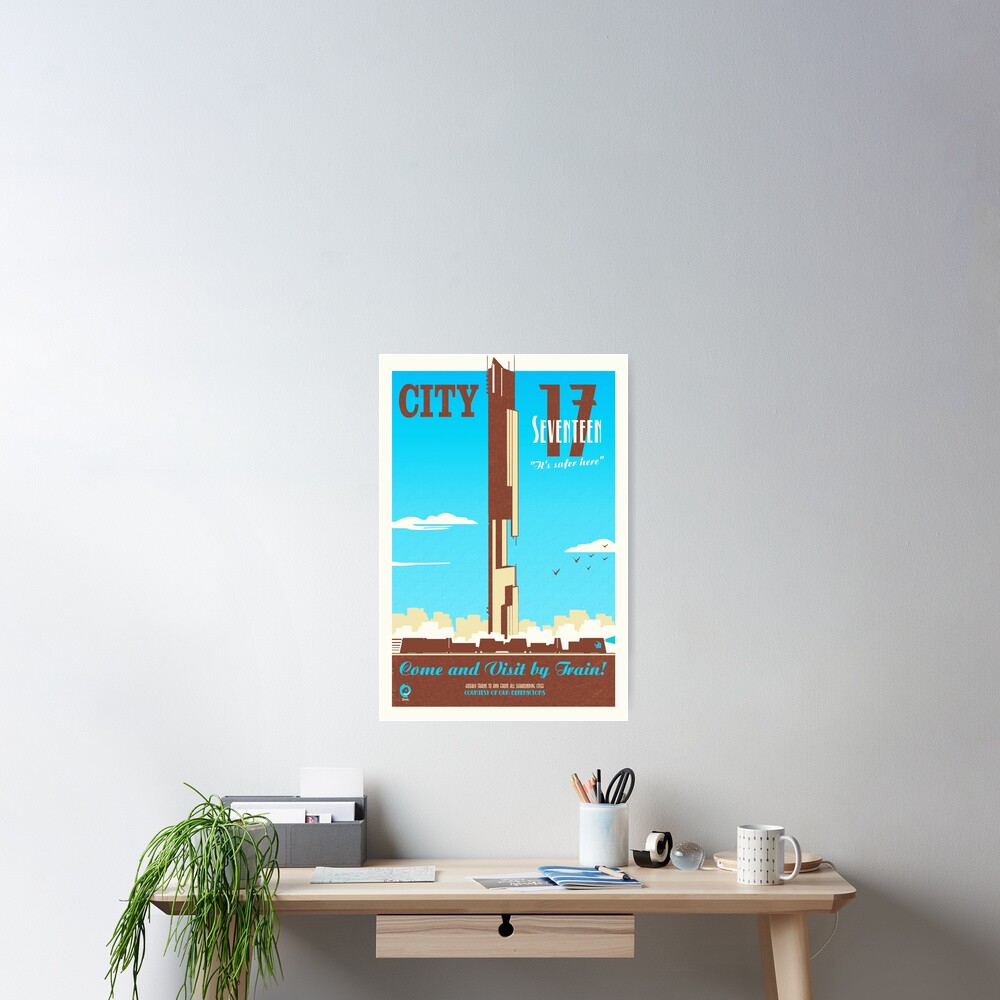 City 17 Travel Poster (blue) Poster