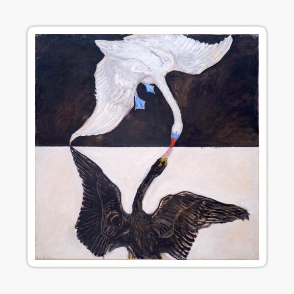 Aperçu de l'œuvre Le Cygne N°1 Groupe IX SUW - Hilma af Klint créée et vendue par SimpleJoyStyle.