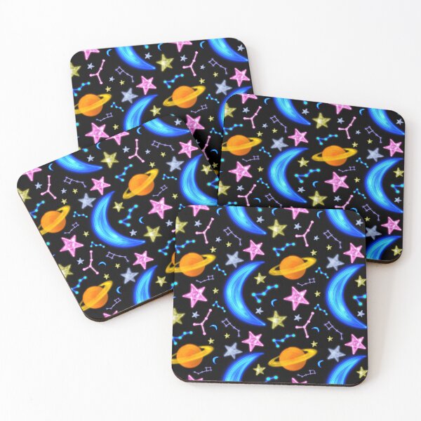 Item preview, Neon Galaxy Space Astronomy Colorful Pattern  designed and sold by By Aurora Sky.