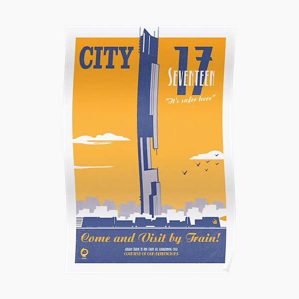 City 17 Travel Poster (orange) Poster