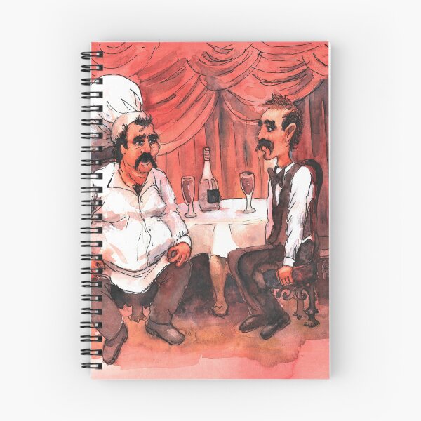 Item preview, Chef And Waiter Taking A Break - Watercolor And Ink Print By Don Sylvester designed and sold by DonSylvester.