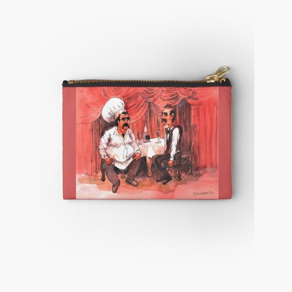 Item preview, Chef And Waiter Taking A Break - Watercolor And Ink Print By Don Sylvester designed and sold by DonSylvester.