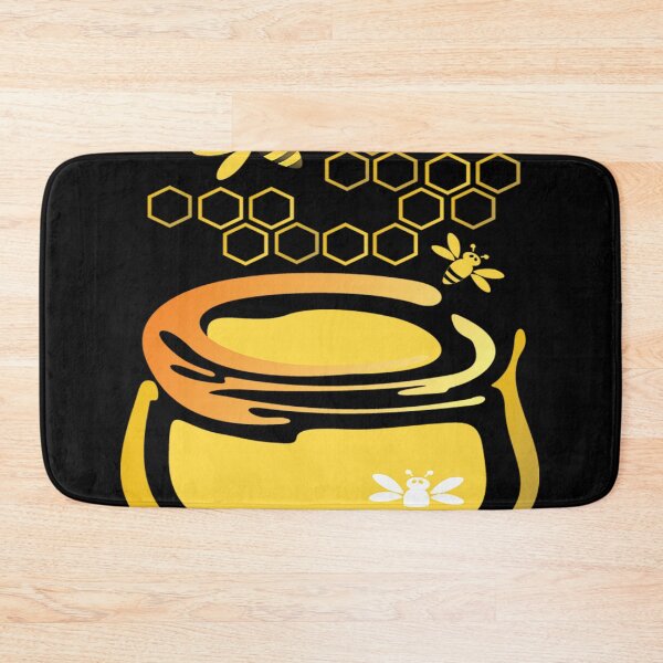 Item preview, Black and yellow honey and honey bee designed and sold by VICKISALVATORE.