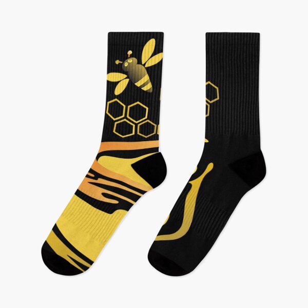 Item preview, Black and yellow honey and honey bee designed and sold by VICKISALVATORE.