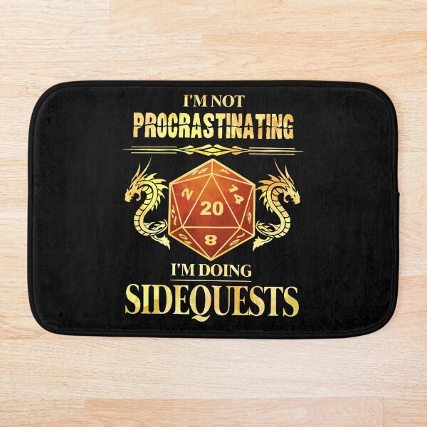 Item preview, I'm Not Procrastinating I'm Doing Sidequests D20 RPG designed and sold by D20Tees.