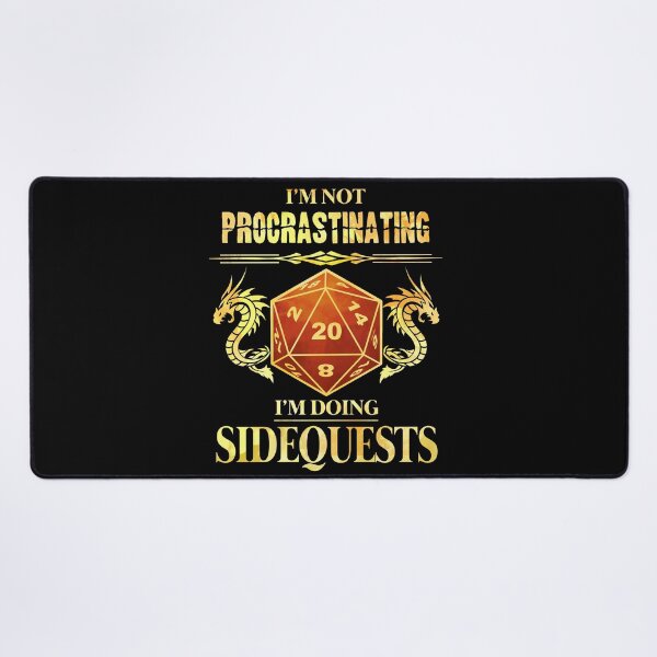 Item preview, No estoy postergando, estoy haciendo Sidequests D20 RPG designed and sold by D20Tees.