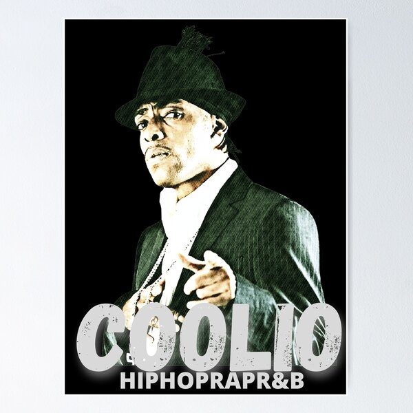 Coolio - Gangsta's Paradise // Lyrics // 90's // Rap // A3 // A4 // A5 /  Typography // Poster / Wall Art / Present / Print // Monochrome //