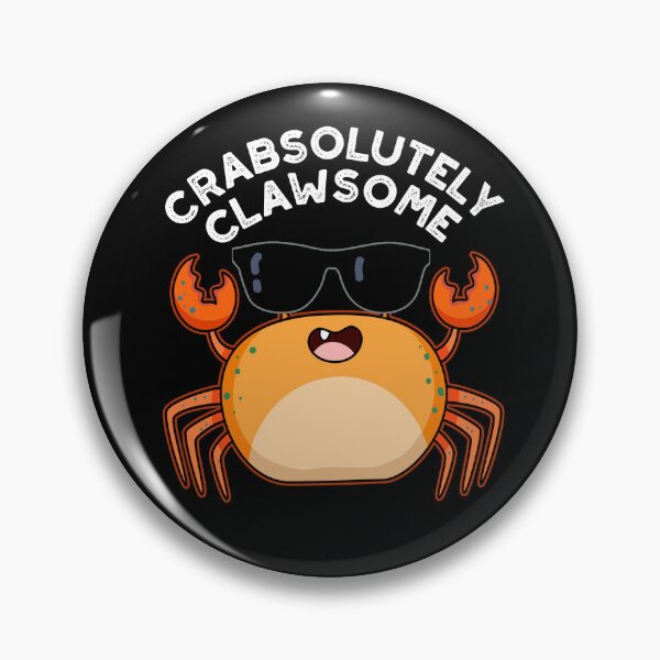 Item preview, Crabsolutely Clawsome Funny Crab Puns (Dark BG) designed and sold by punnybone.