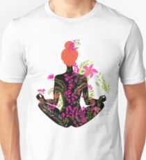 flower meditation in pink and purple Unisex T-Shirt