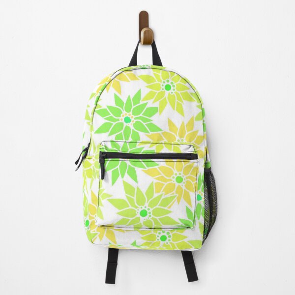Item preview, Seamless floral pattern with cute cartoon green neon flowers on light background designed and sold by fuzzyfox.