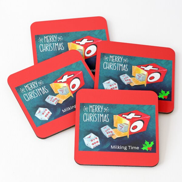 Item preview, Quirky Christmas card. Milking Time designed and sold by Bagsyrose.