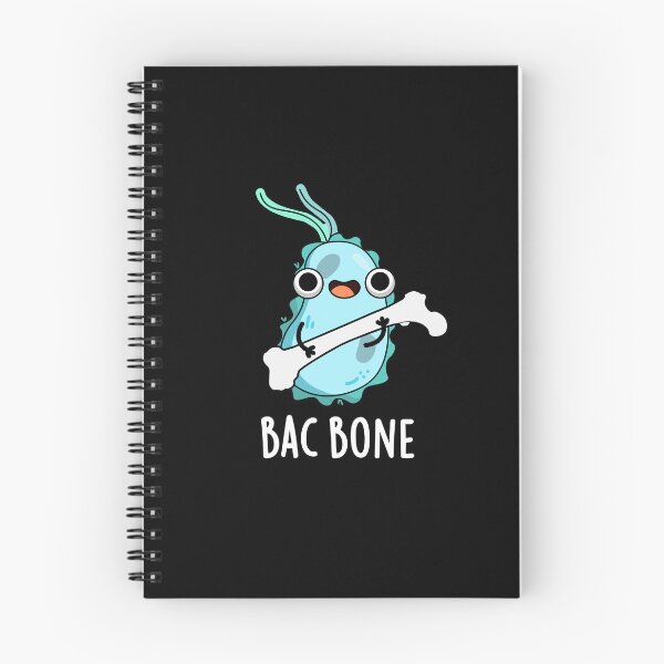 Item preview, Bac Bone Funny Bacteria Puns (Dark BG) designed and sold by punnybone.