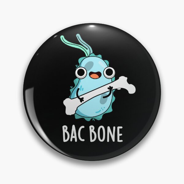 Item preview, Bac Bone Funny Bacteria Puns (Dark BG) designed and sold by punnybone.