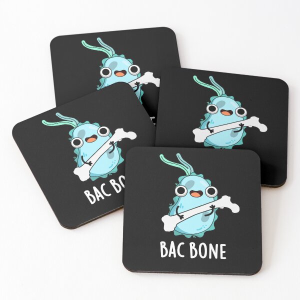 Item preview, Bac Bone Funny Bacteria Puns (Dark BG) designed and sold by punnybone.