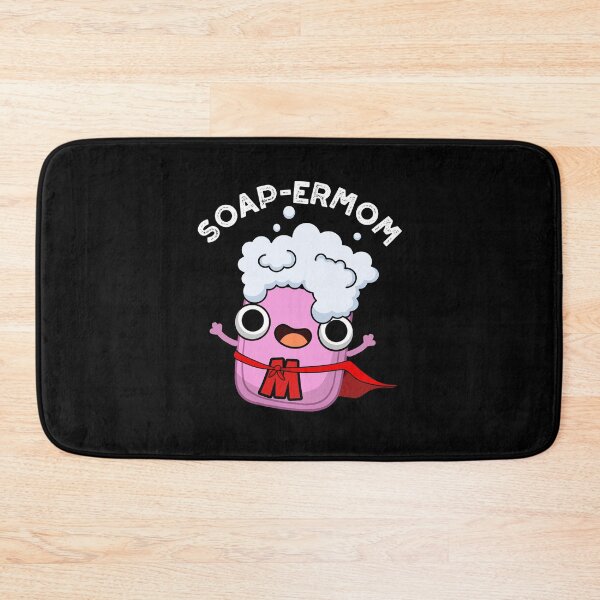 Item preview, Soap-ermom Funny soap Mom Puns (Dark BG) designed and sold by punnybone.