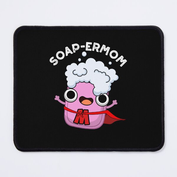 Item preview, Soap-ermom Funny soap Mom Puns (Dark BG) designed and sold by punnybone.