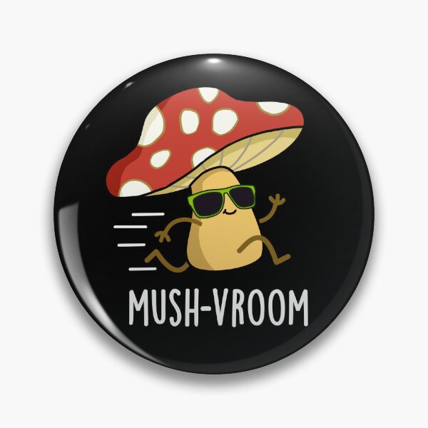 Item preview, Mush-vroom Funny Fast Mushroom Puns (Dark BG) designed and sold by punnybone.