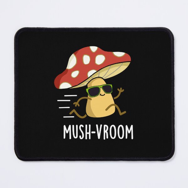 Item preview, Mush-vroom Funny Fast Mushroom Puns (Dark BG) designed and sold by punnybone.