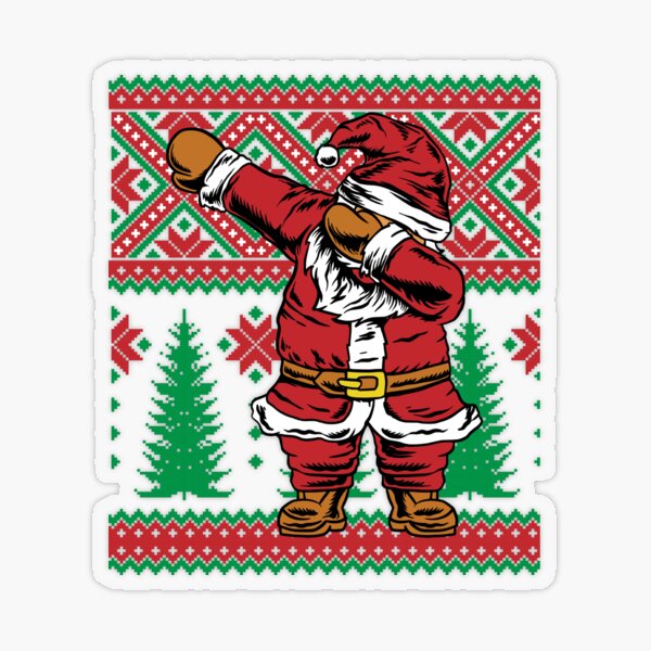 Dabbing Black Santa Stickers for Sale