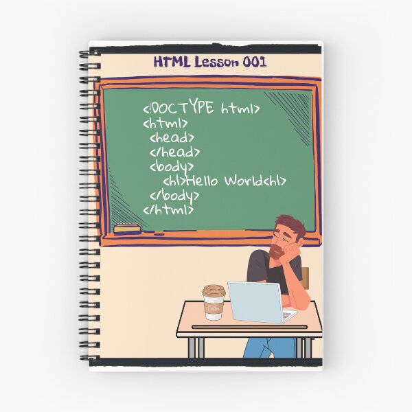 Item preview, Html developer Hello World white man edition designed and sold by OmStyleStudio.