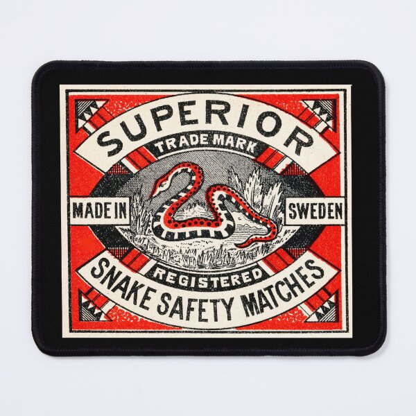 Item preview, Vintage Swedish Matchbox Art - Snake Safety Matches designed and sold by MtWoodsonSales.