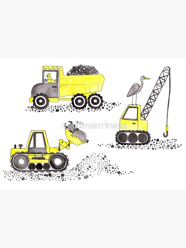 "Construction Pun!" Poster by makemerriness Redbubble