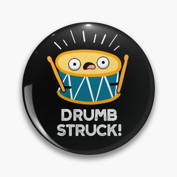 Item preview, Drumb Struck Funny Drummer Drum Puns (Dark BG) designed and sold by punnybone.