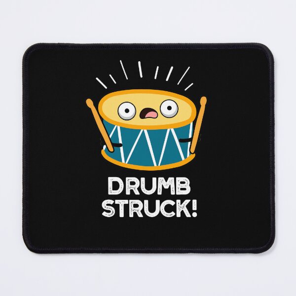 Item preview, Drumb Struck Funny Drummer Drum Puns (Dark BG) designed and sold by punnybone.