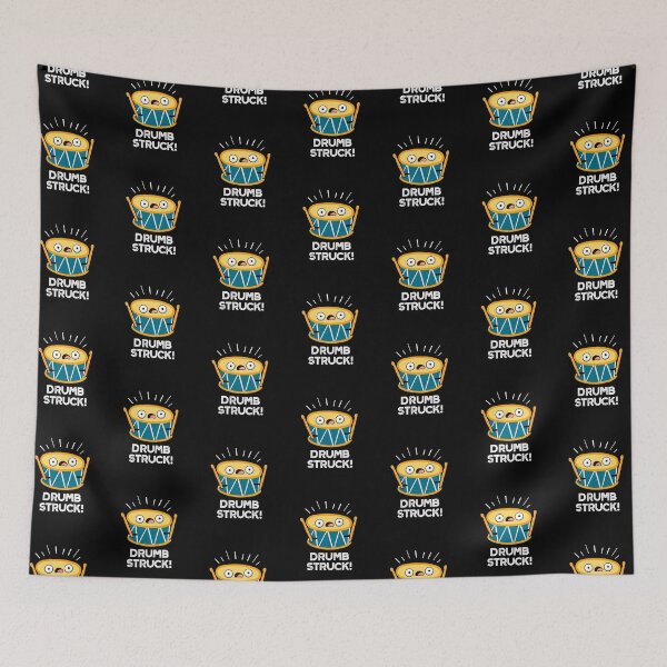 Item preview, Drumb Struck Funny Drummer Drum Puns (Dark BG) designed and sold by punnybone.
