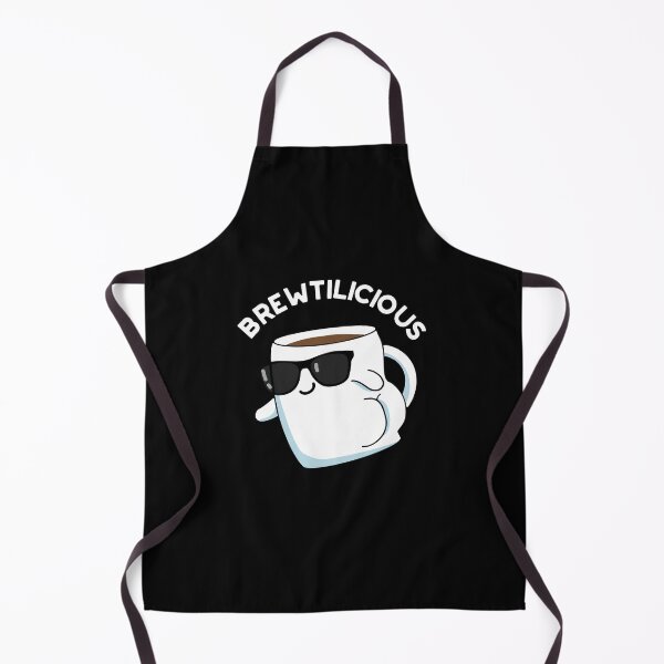 Item preview, Brew-tilicious Cute Coffee Puns (Dark BG) designed and sold by punnybone.